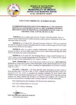 filipino organized crime|EXECUTIVE ORDER NO. 62 .